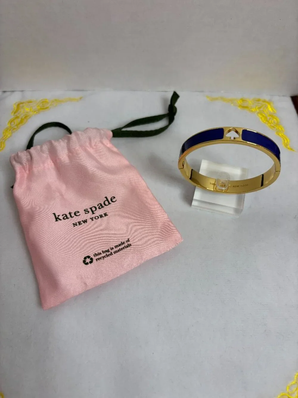Kate Spade New York Blue Whole Punch Bangle - Picture 2 of 2